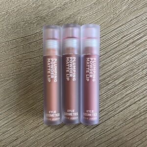 LOT OF 3 Kylie cosmetics plumping powder matte lipsticks